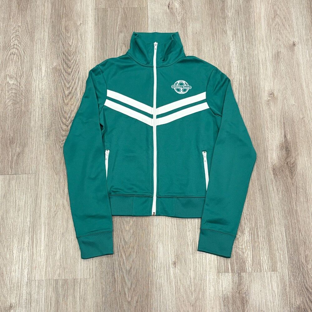 Vintage 90s 00s Hollister Soccer Warm-Up Jacket Track Jacket Womens Size L Green